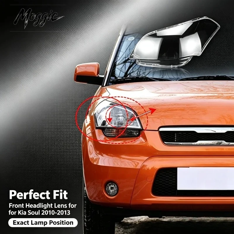 Фото Крышка линзы фары Moggic для Kia Cerato Koup Sedan Hatchback 2010-2013 годов выпуска, левая и правая сторона, прозрачное стекло фары, замена. №1