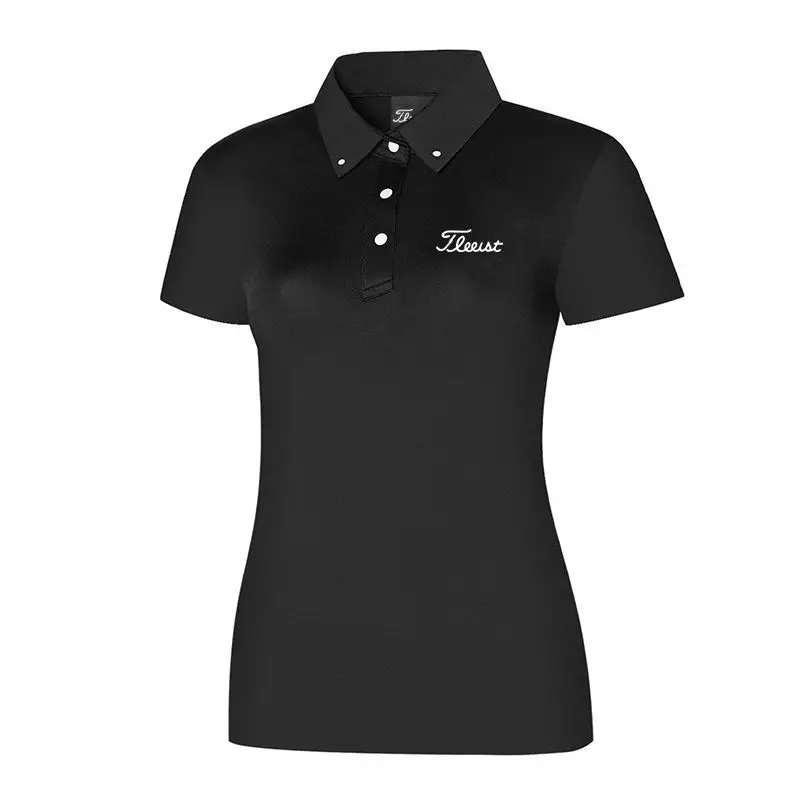 Golf Clothes for Women's Sports Slim Breathable Quick-drying Golf Polo Shirt Outdoor Sports Casual Short-sleeved T-shirt Top