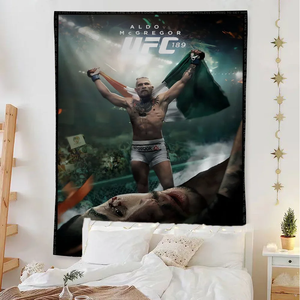 Большой Богемный Настенный Гобелен С Дизайном C-CONOR MCGREGOR В Стиле Хиппи Мандали