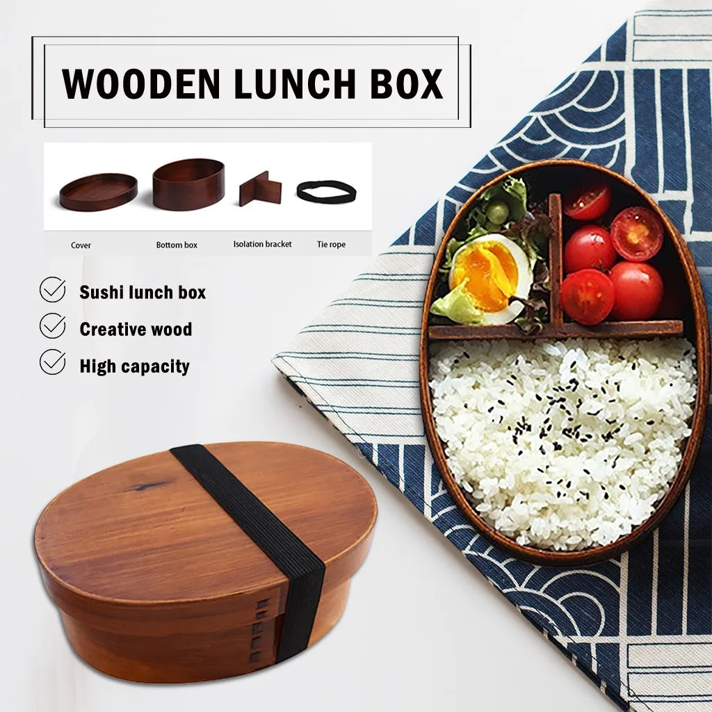 

Womens Lunch Boxes for School Lunch Tableware Bento 700ml Protection Wooden Box Lunch Box for Men Retro Cool Lunch Box Metal