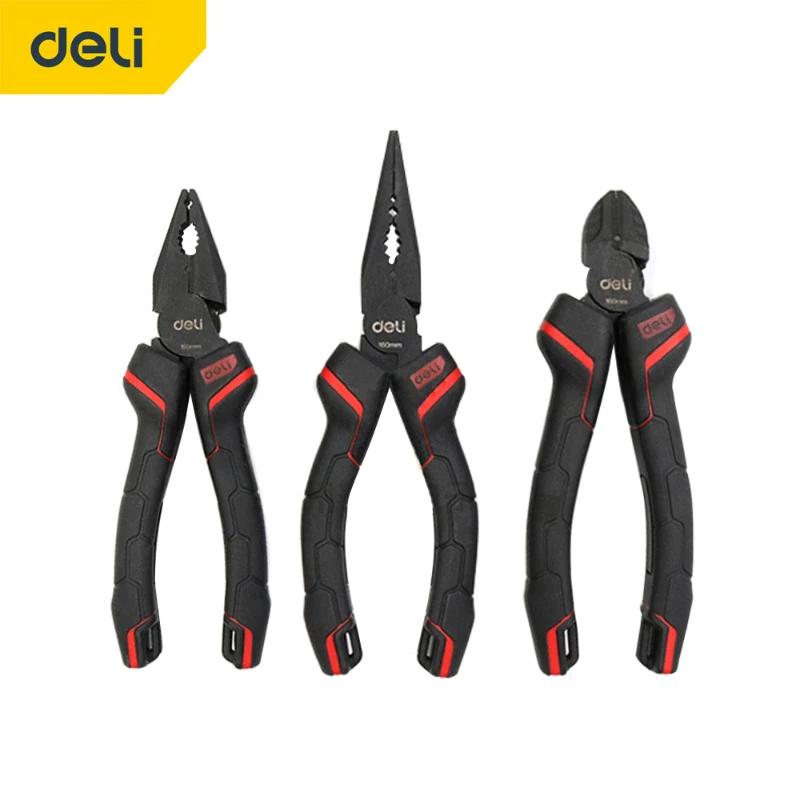 DELI Multifunctional Universal Wire Cutters/Needle-Nose Pliers/Diagonal-Nose Pliers Labor-Saving And Durable Electrician Tools