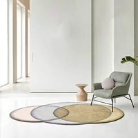 irregular shape rug living room coffee table floor mat designer wabi sabi style bedroom bedside rug large area washable foot pad