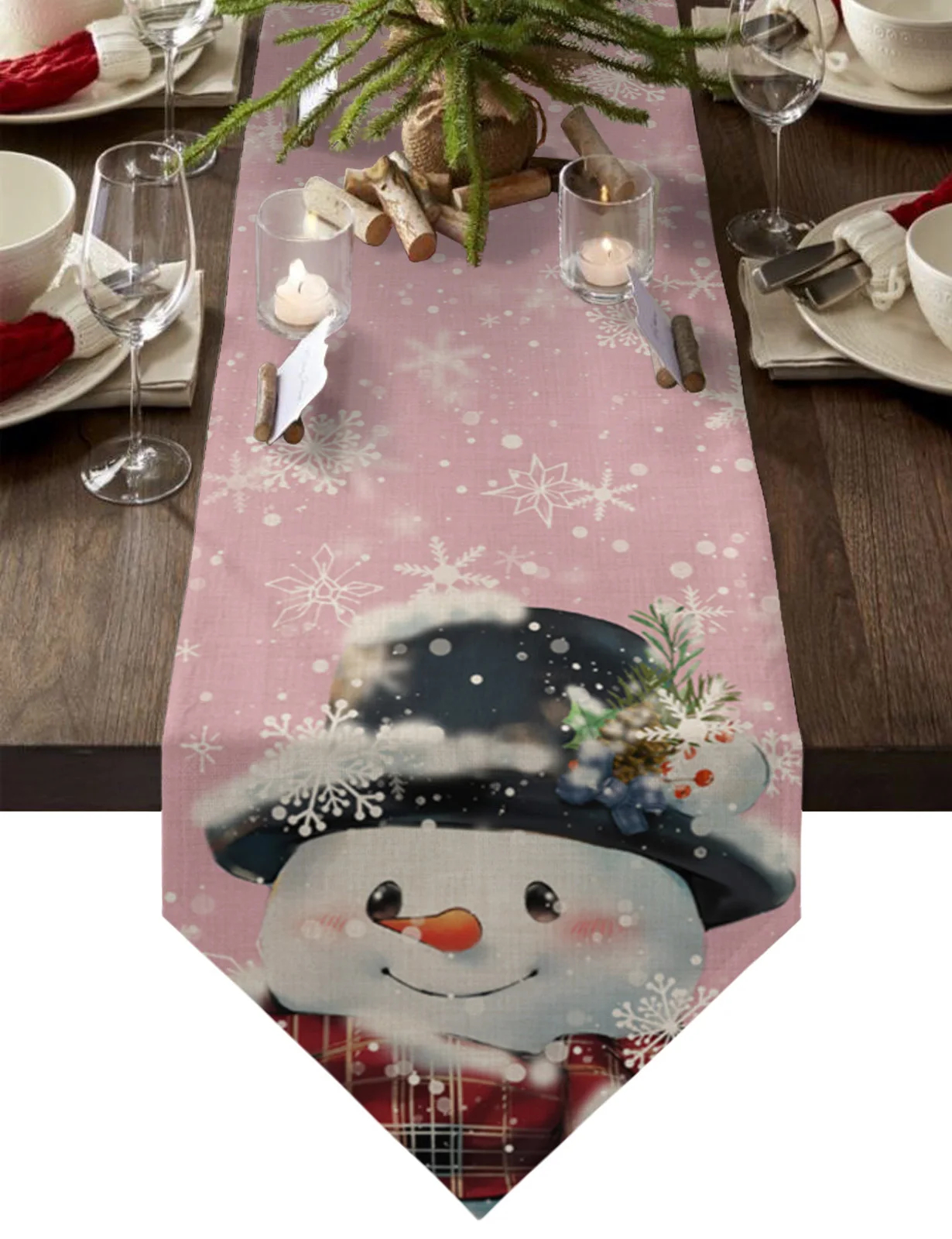

Table Runners Home Kitchen Dining Tablecloths Wedding Table Decoration Table RunnerChristmas Snowflake Snowman