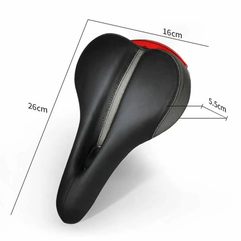 

Велосипедное Сиденье с задним фонарем, дышащее водонепроницаемое амортизирующее велосипедное седло для мужчин и женщин, уличные аксессуар...