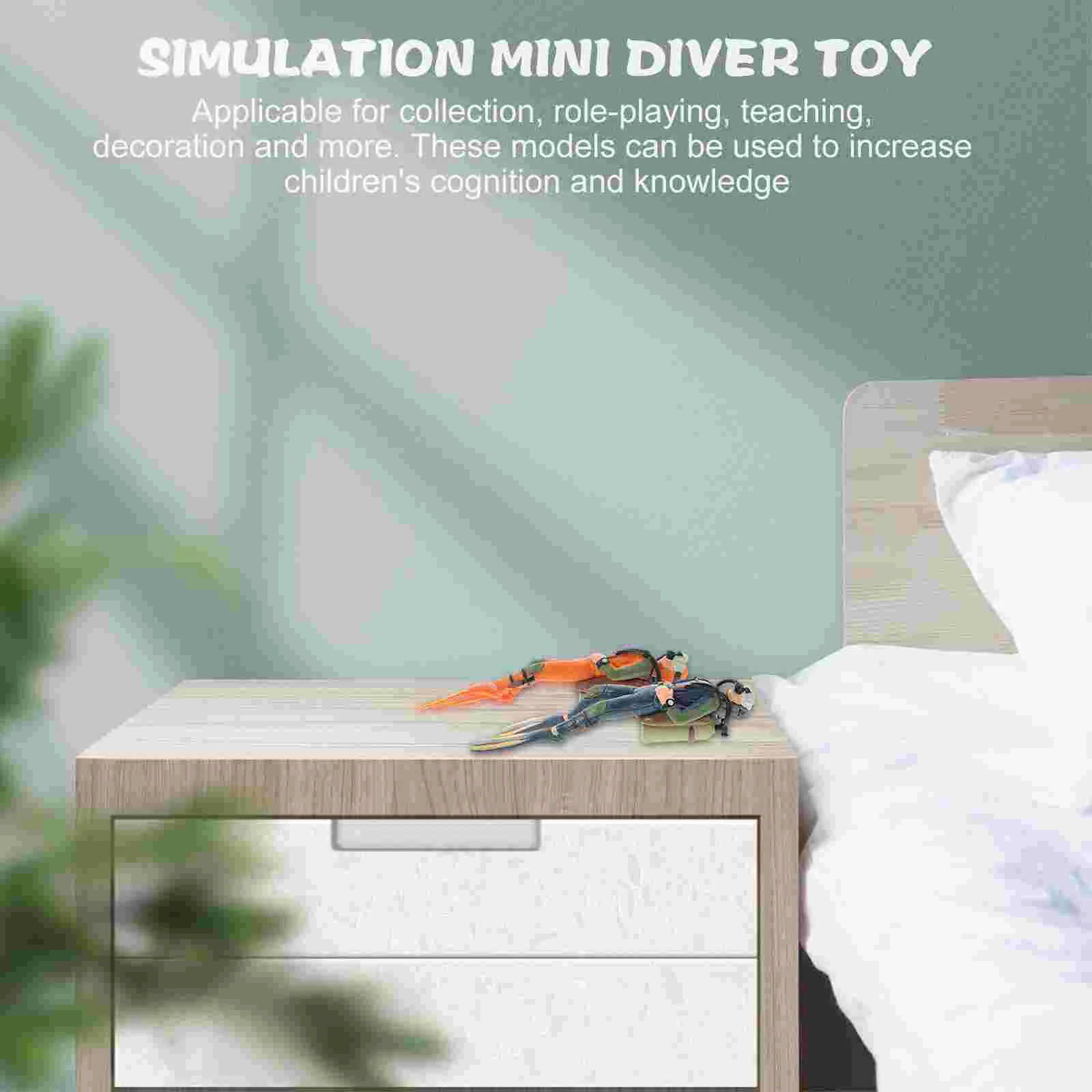 2 шт. модель дайвера декоративное ремесло моделирование аквариума ПВХ фигурка