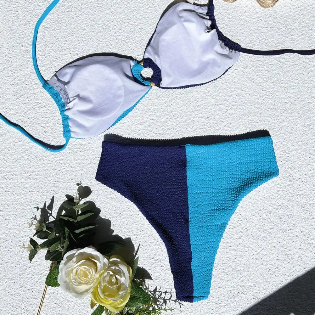 

Beachwear 2 Pcs/Set Trendy Backless Summer Swimsuit Quick Dry Summer Bikini Set Sexy Swimming Clothes