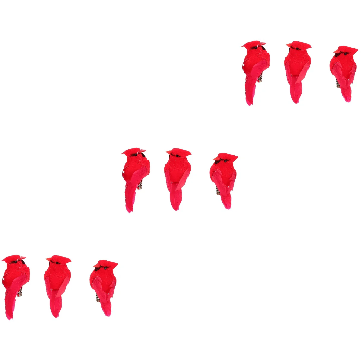 

Birds Bird Ornaments Cardinal Christmas Garden Tree Ornament Decorred Decoration Artificial Simulation Model Clip Adornment