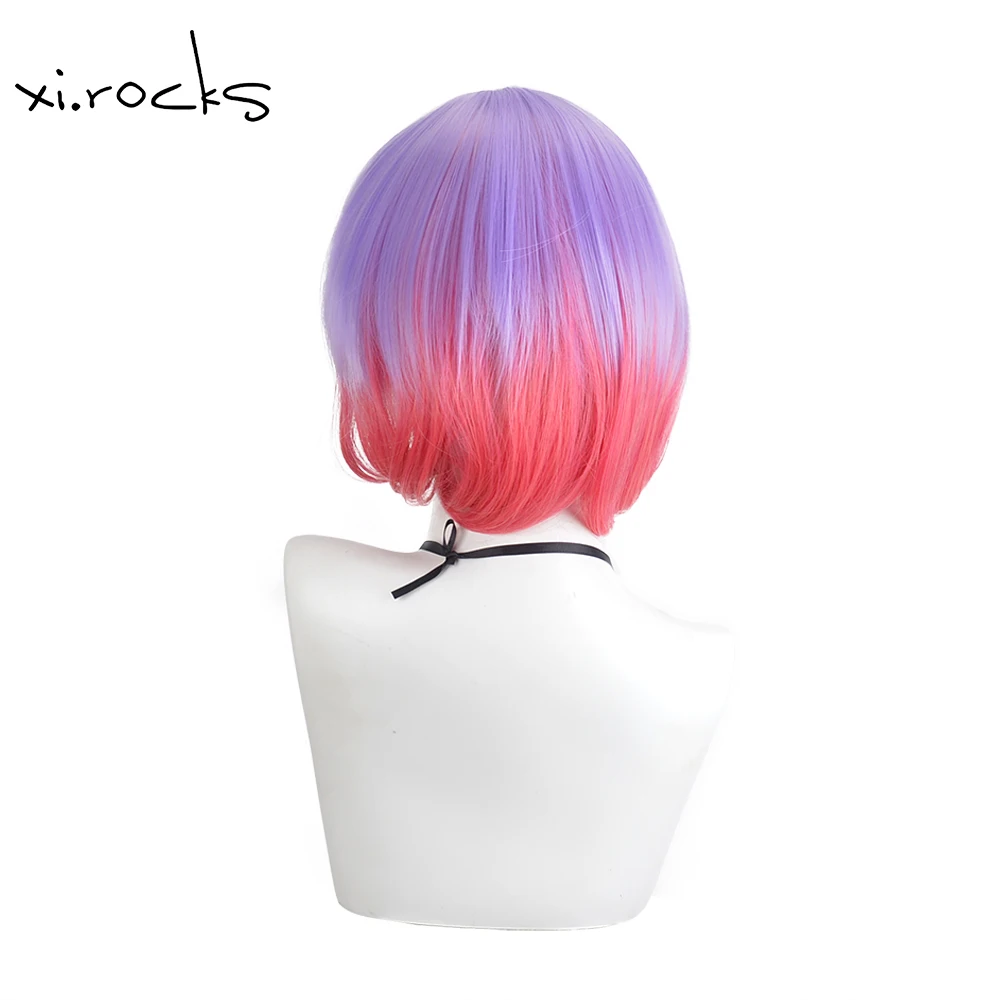 Xi.Rocks Z115 Glamour Wave — фиолетовый розовый парик с эффектом омбре | Rebel Elegance Redefined ‌