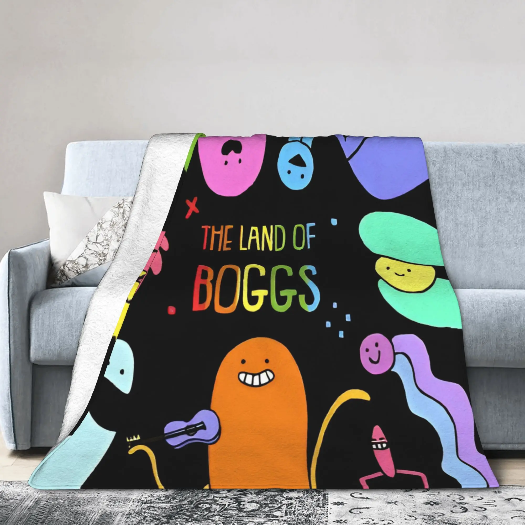 Фото Пледы Land of Boggs Merch из супермягкой фланели, удобные покрывала для кровати. №1
