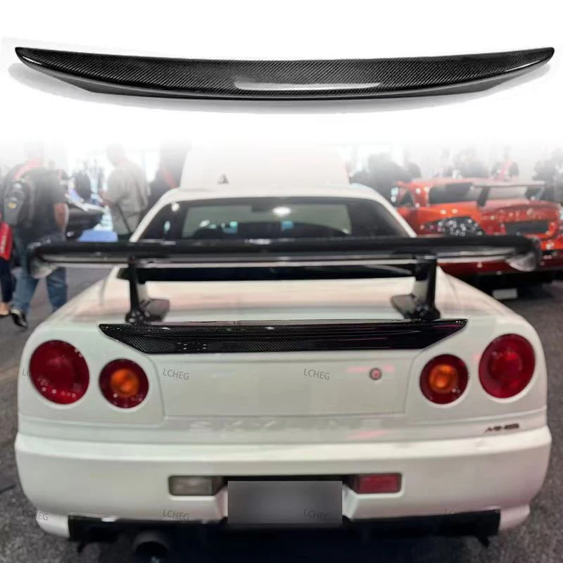 Фото Карбоновый спойлер на задний багажник для Nissan Skyline R34 GTR/GTT №2