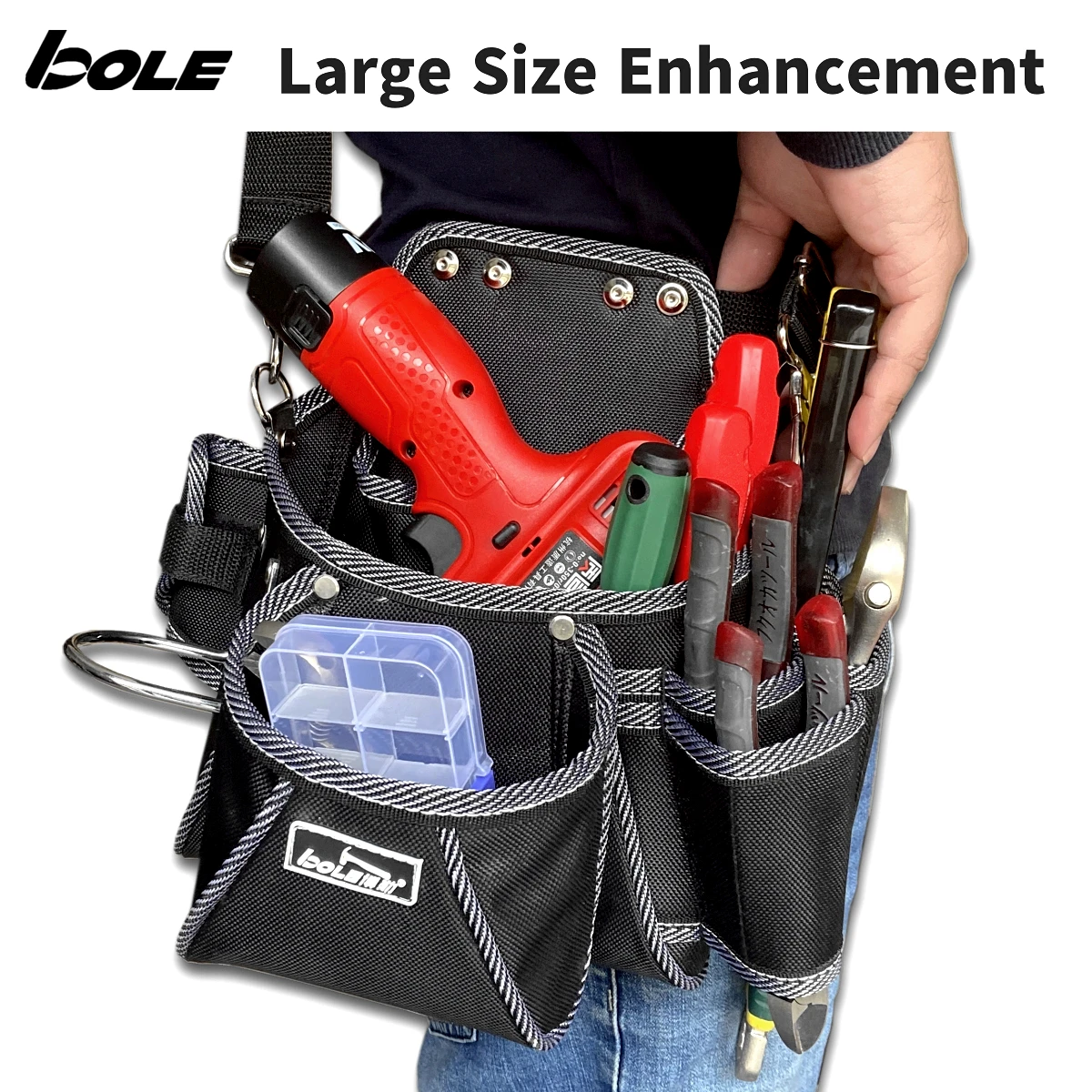 

Большой рюкзак BOLE для инструментов, сумка на пояс, сумка-мессенджер, подвесная поясная сумка двойного назначения, толстая и прочная