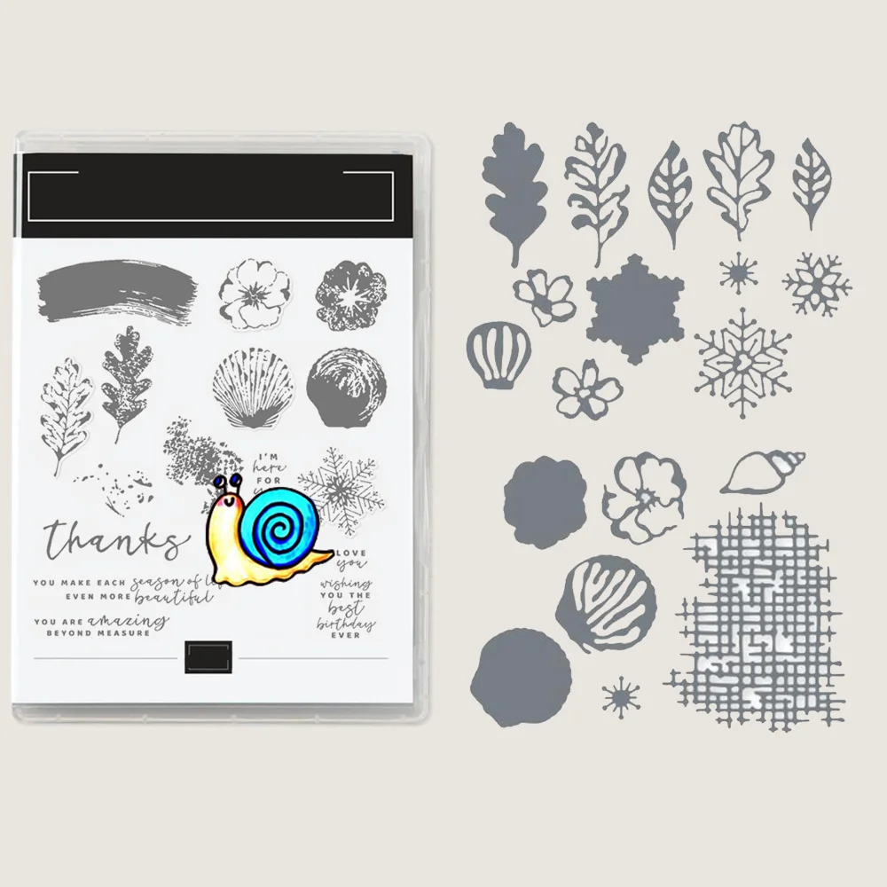 

Новинка 2022-2023 июль по декабрь, штампы с узором в виде снежинок и ракушек и металлические штампы для изготовления открыток, скрапбукинга