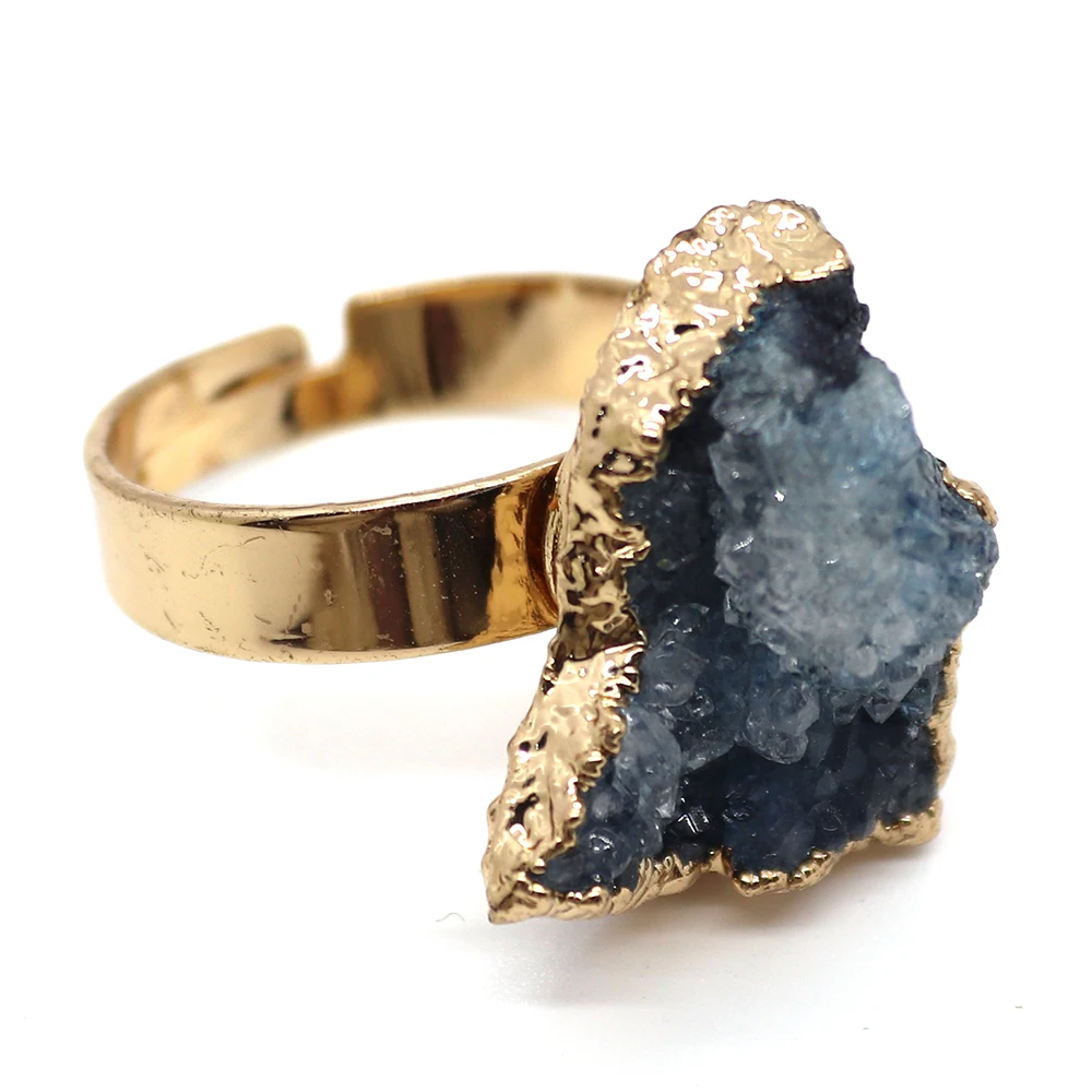 Регулируемое кольцо с натуральным камнем 10-20 мм