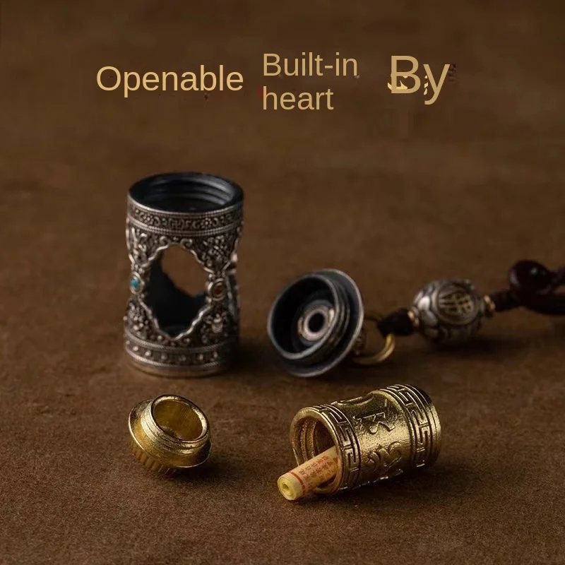 Gawu коробка подвеска в форме сердца Sutra охранники удачи для мужчин и женщин