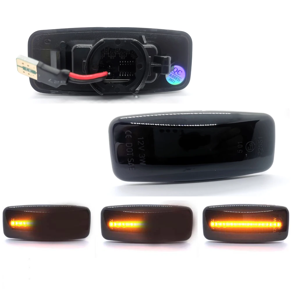 2pcs Dynamic LED Side Marker Lights Tuan Signal Lamp For Nissan Skyline Sunny Serena Primera Stagea Bluebird Slivia AD Wagon