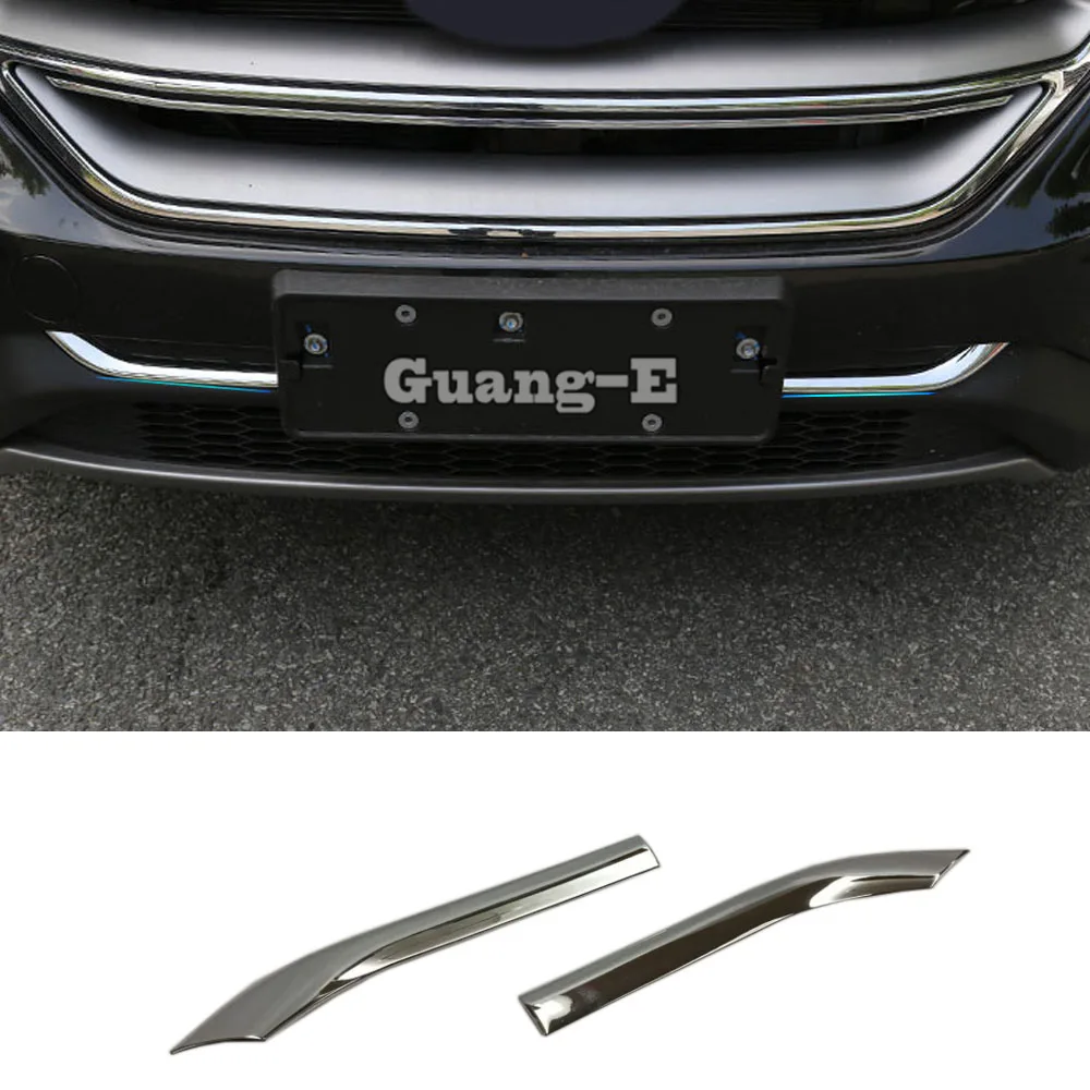 

Для Ford EDGE 2015 2016 2017 2018 автомобильный Стайлинг ABS хромированный гоночный ободок Отделка Передняя решетка номерной знак рамка часть 2 шт.