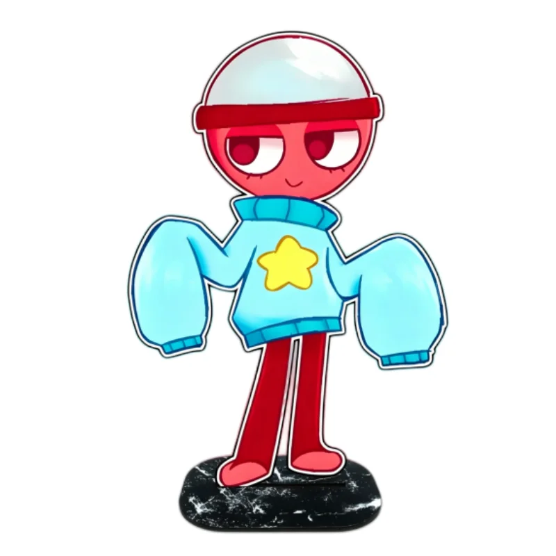Фото Коллекционная акриловая фигурка Dandy's World Razzle Dazzle Gemini: Двойные котики-чиби, персонажи в стиле тун, подарок для фанатов Dandy's World, декор №5