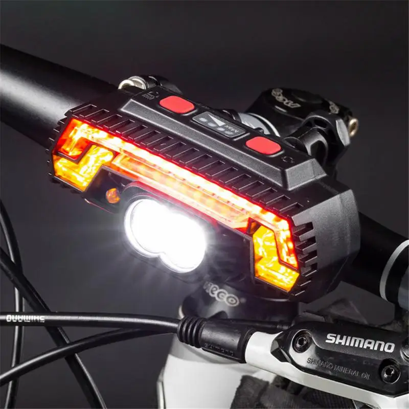 

Bicycle Headlights USB Charging Strong Light Multi-function Frontlights Mountain Bike Night Warning Taillights Riding Equipment