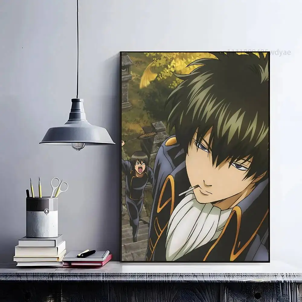 Фото Постер с изображением аниме-персонажа G-Gintama Hijikata Toshiro, HD-качество, для домашнего декора, настенный, водонепроницаемый, для дома, гостиной, бара, эстетичный декор, универсальный. №2