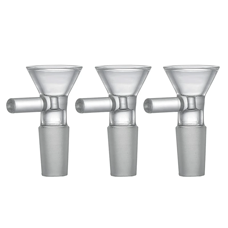 

3 Pieces Of Glass Funnel 14 Mm Glass Funnel Adapter Manual Clear Dish Rack Clear Glass Funnel Bowl Rack