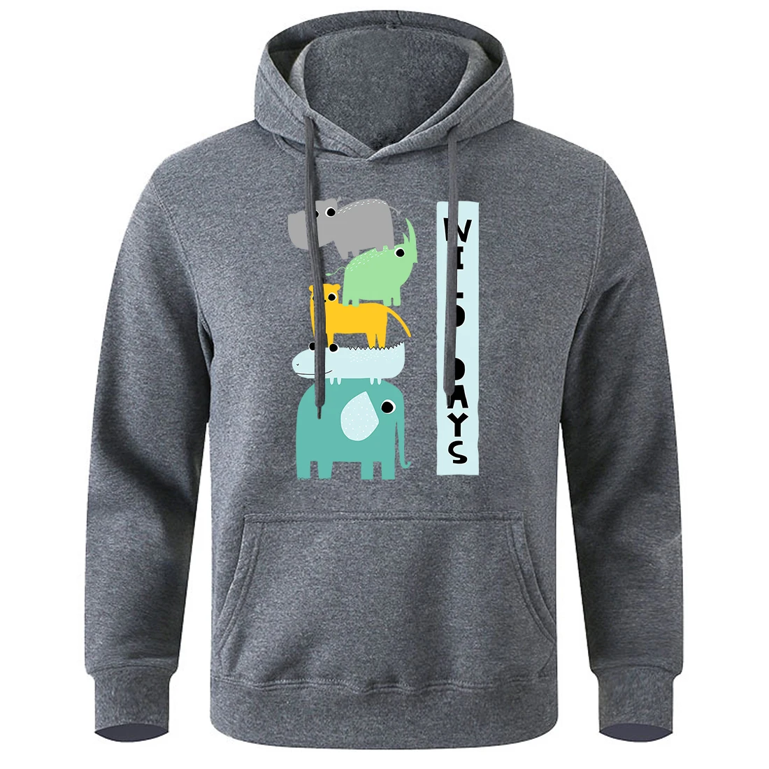 

Толстовка с капюшоном в стиле анималистических диких дней, мужские спортивные теплые флисовые пуловеры, новинка, модная спортивная одежда с капюшоном в стиле Харадзюку