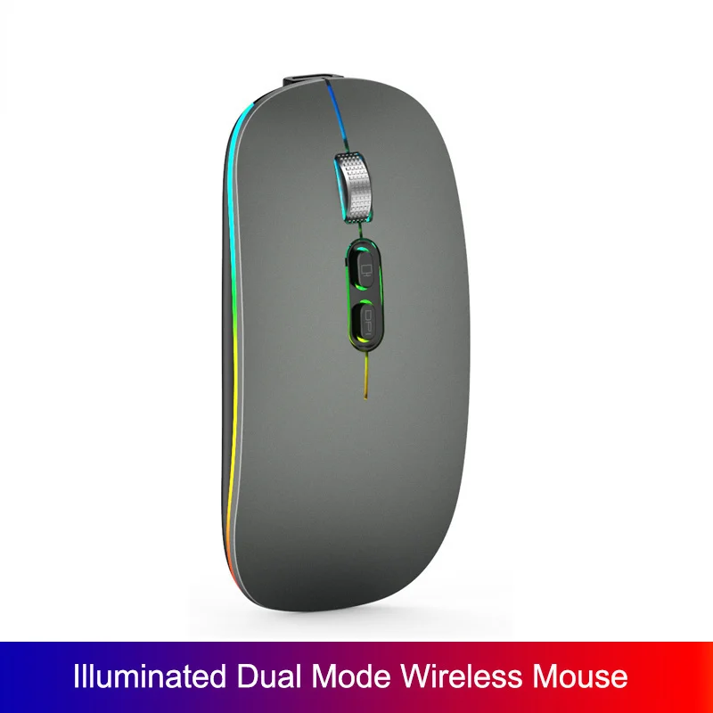 

2.4GHz wireless game mouse, Bluetooth, dual mode, charging, mute, desktop laptop accessories Free shipping