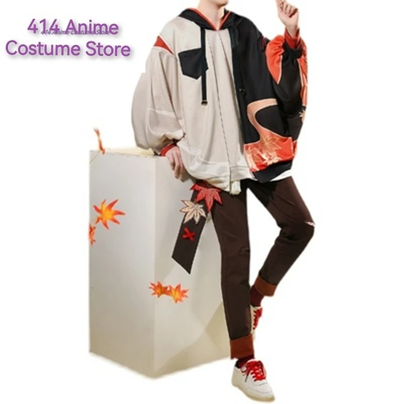 Толстовка с капюшоном и штаны Game Genshin Impact Kazuha каэдехара казуха повседневная