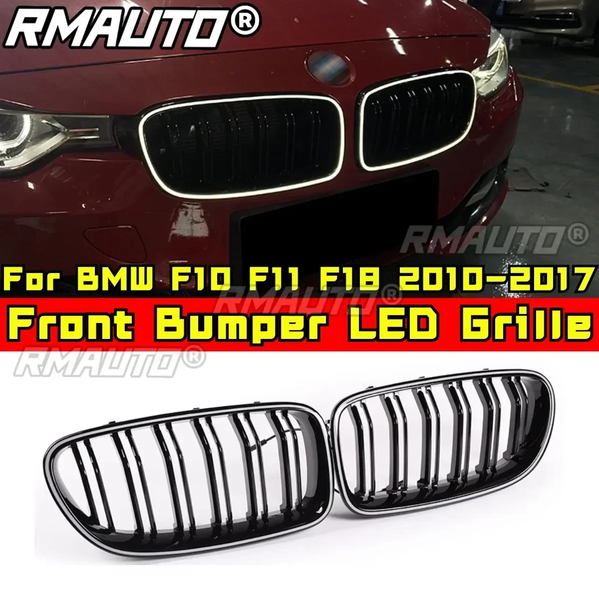 Светодиодный Передняя гонка Facelift Верхняя решетка радиатора для BMW 5 серии F10 F11 F18