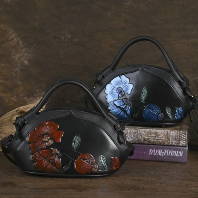 Женская сумка Johnature из натуральной кожи новинка 2024 универсальные сумки ручной