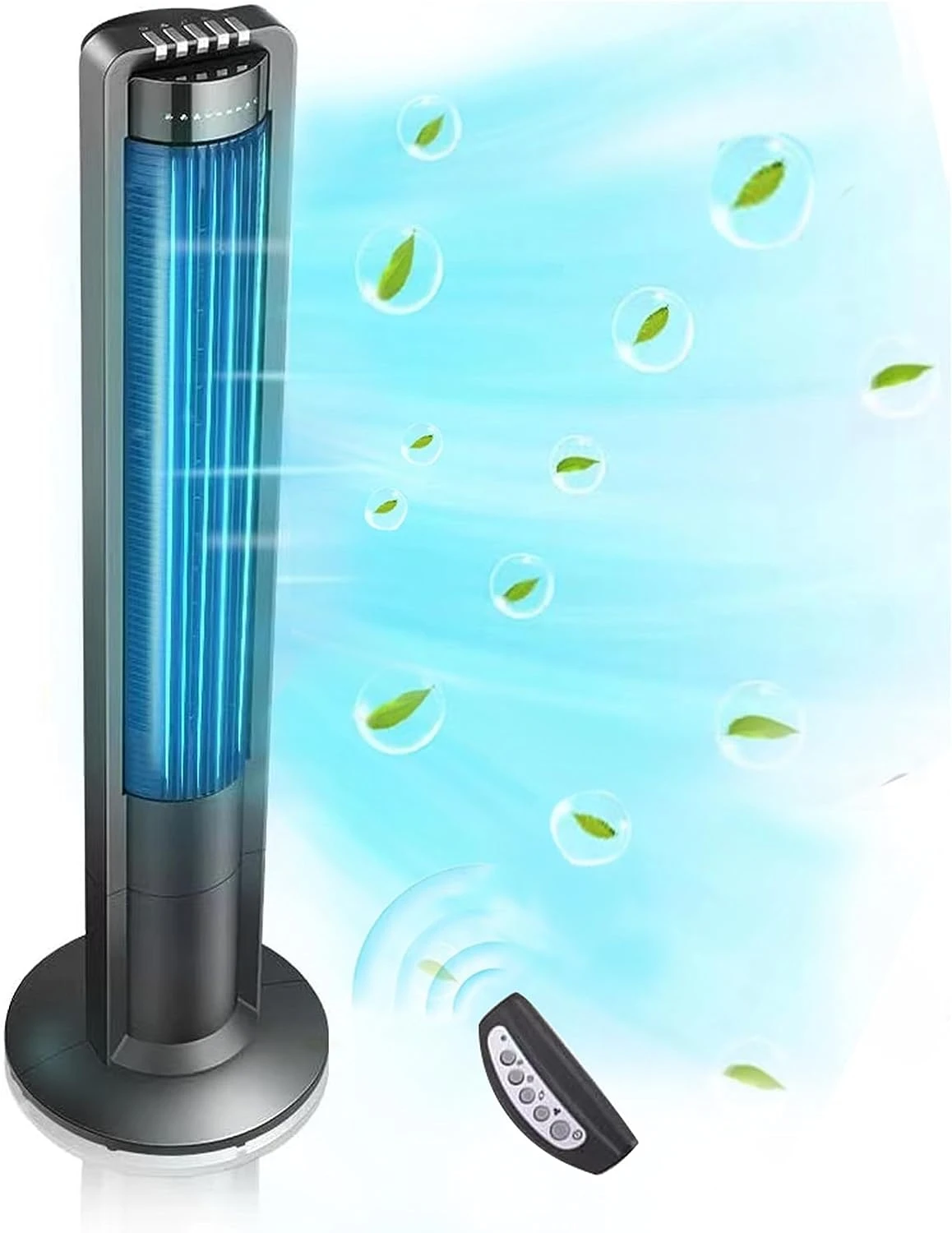 

115° Oscillating Modern Fan for Bedroom, 43'' Standing Fan with Remote, 7.5H Timer, 28dB Ultra Quiet Cooling Floor Fan