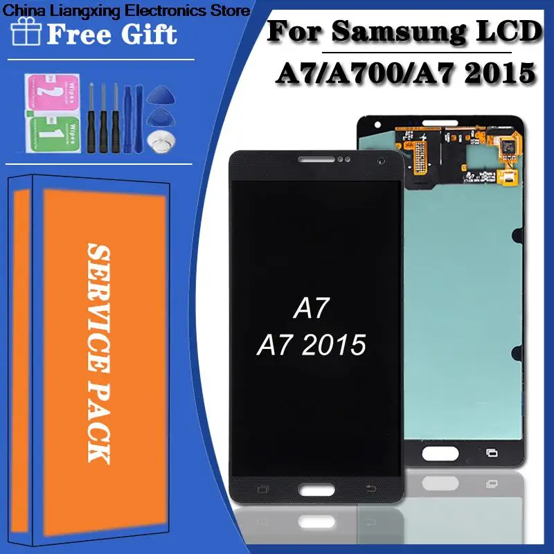 

Original 5.5 "Para Samsung Galaxy A7 2015 A700 A7000 A700H A700F A700FD Display LCD Touch Screen Digitador Peças de Reposição