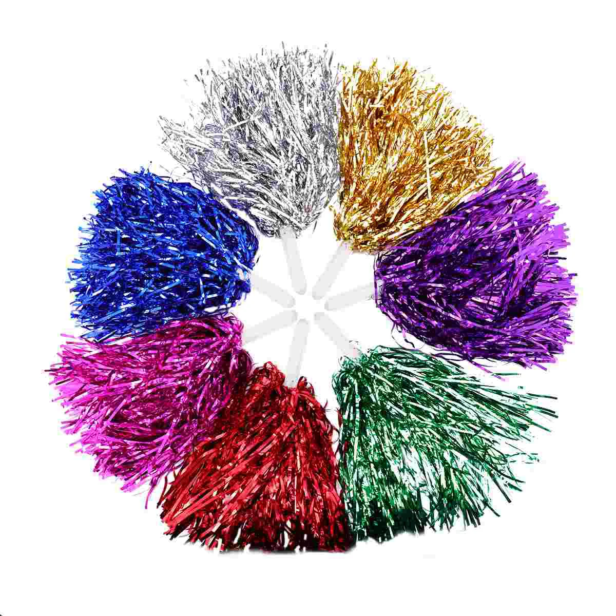 

Poms Pom Cheer Cheerleading Flowers Cheering Pompoms Hand Cheerleader Handheld Dancing Dance Glitterfor Outfitmetallic