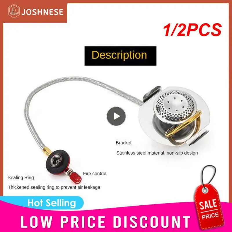 

1/2PCS Q1 Camping Gas Strong Flame Split Burner Stove Tools Cockle Outdoor Gas Trip Stove Camping High Heat Accessories
