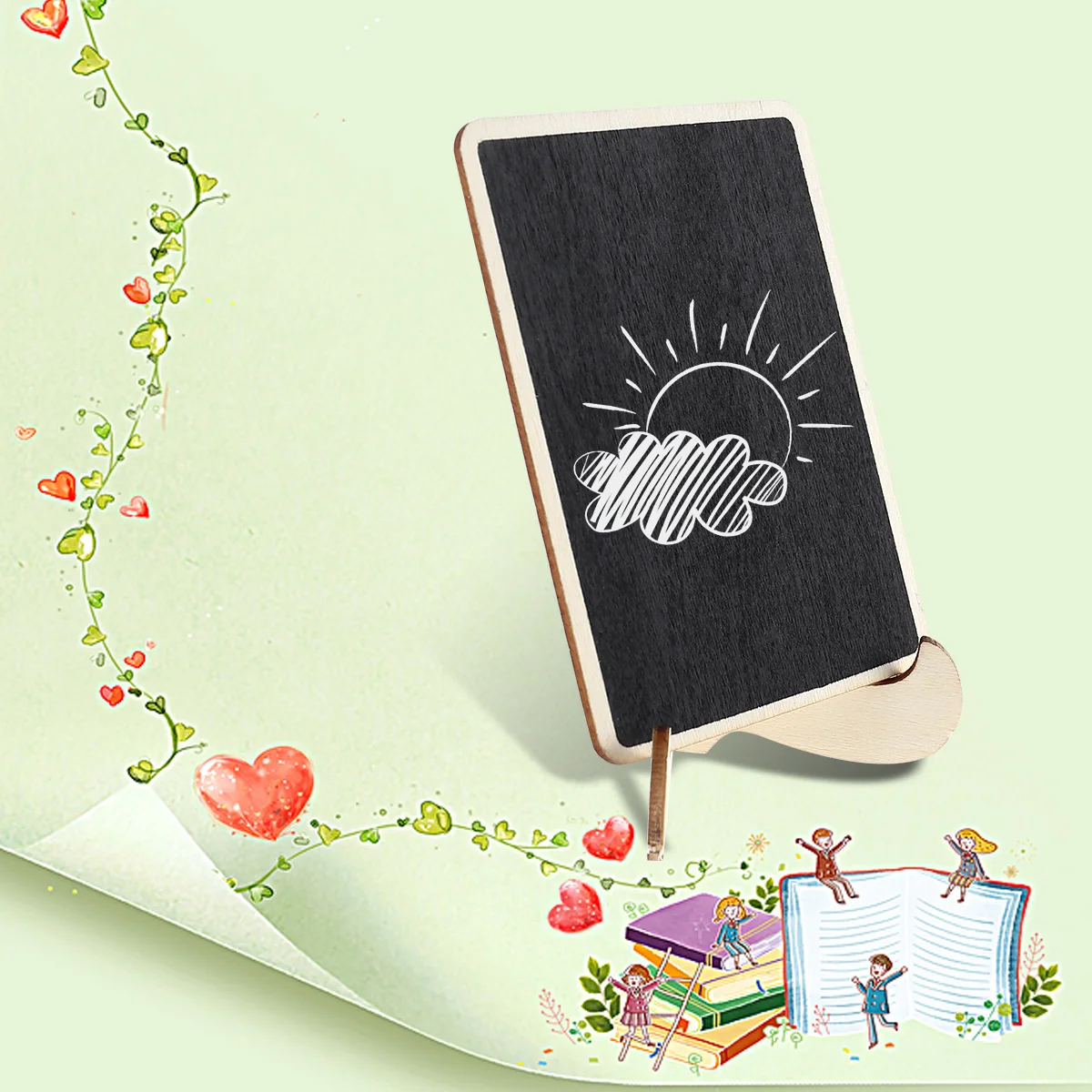 

10pcs Chalkboard Signs with Support Erasable Chalk Board Signs Wedding Coffee House Party Table Blackboards for weddings Slate