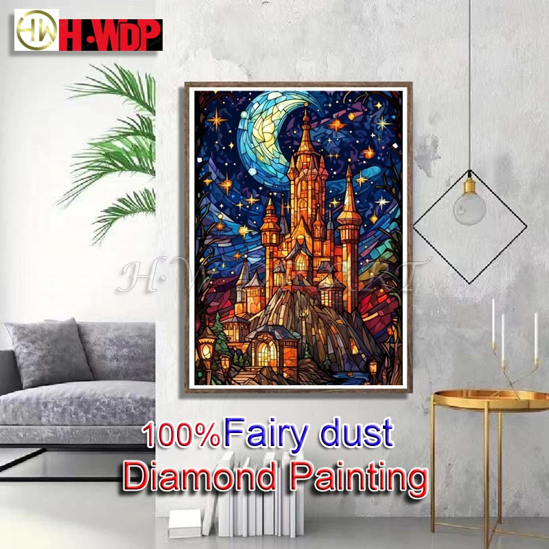 Замок алмазной живописи Fairy Dust книжная полная квадратная алмазная вышивка