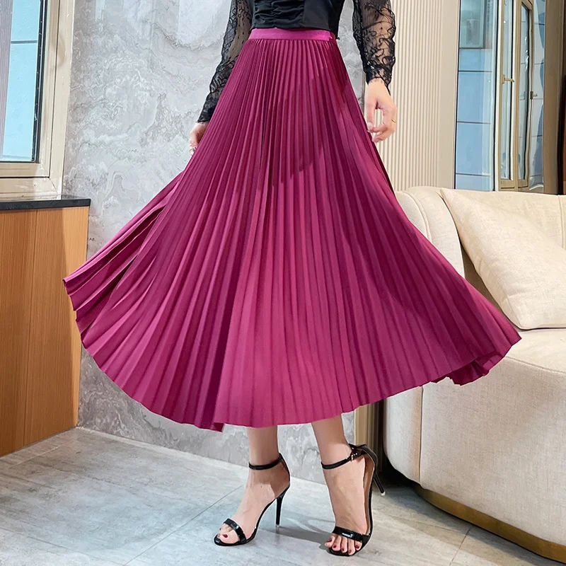 

High Quality Women Skirt 2022 New Korean Fashion Fairycore Pleated Long Skirts kawaii clothes