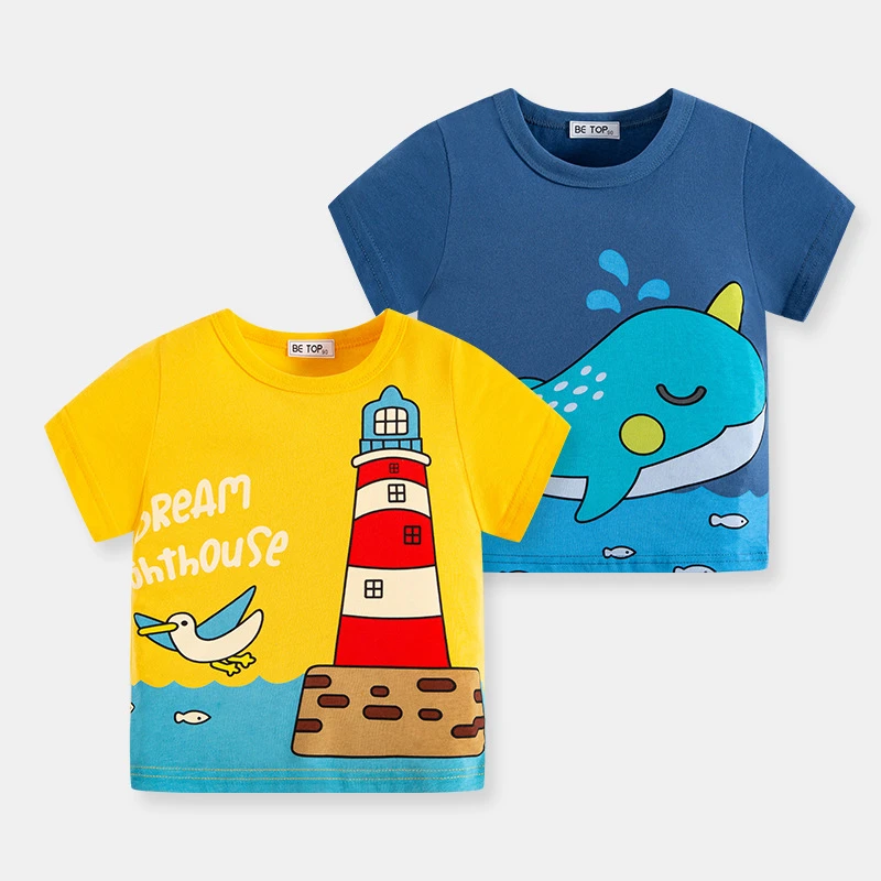 

Children's T-Shirt Children for Boys a Boy Girls Kids Kid's Shirts Child Baby Toddler Cotton Cartoon Tee Tops Clothing Short