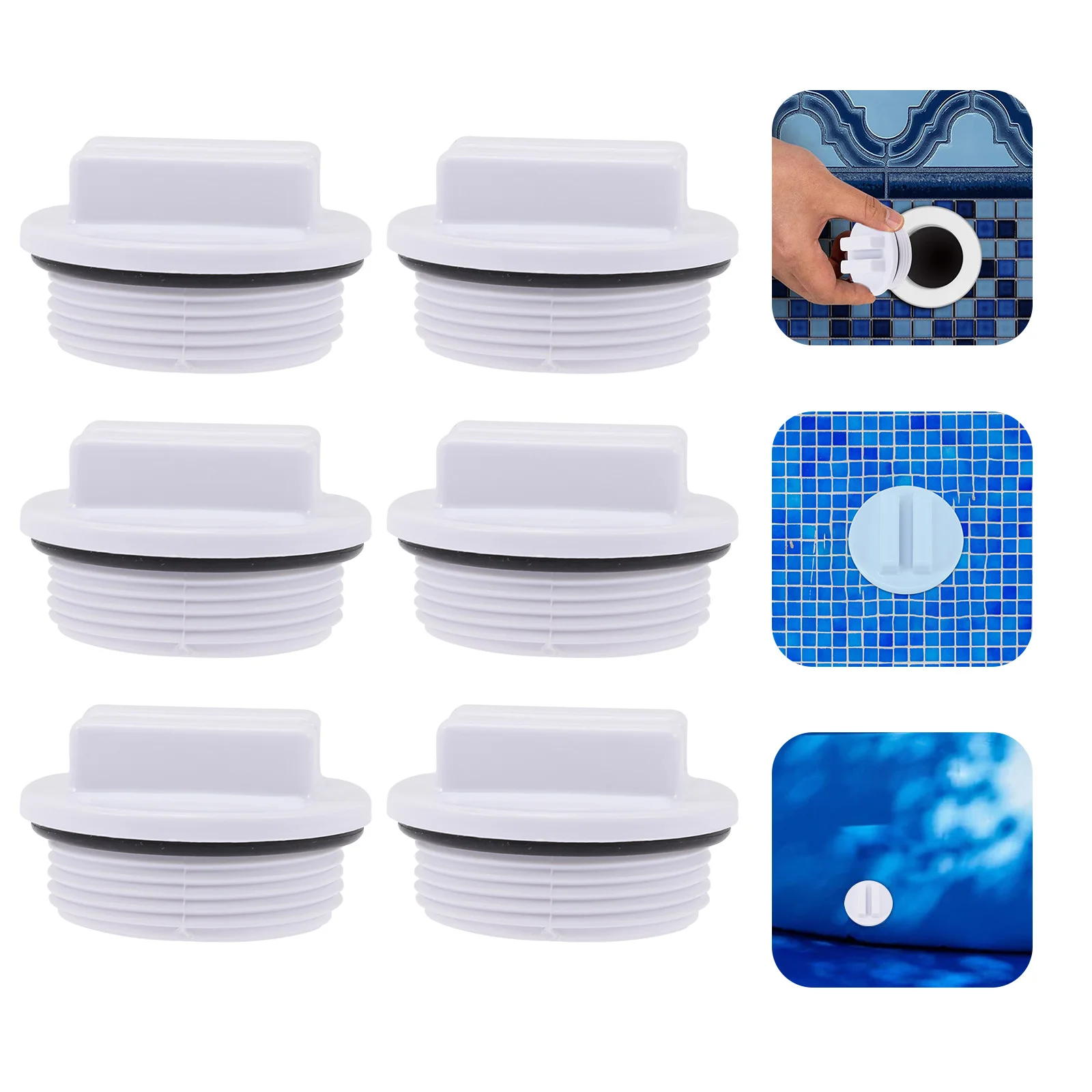 

Swimming Pool Antifreeze Plug Threaded Drain Return Winterizing Cover Inflatable