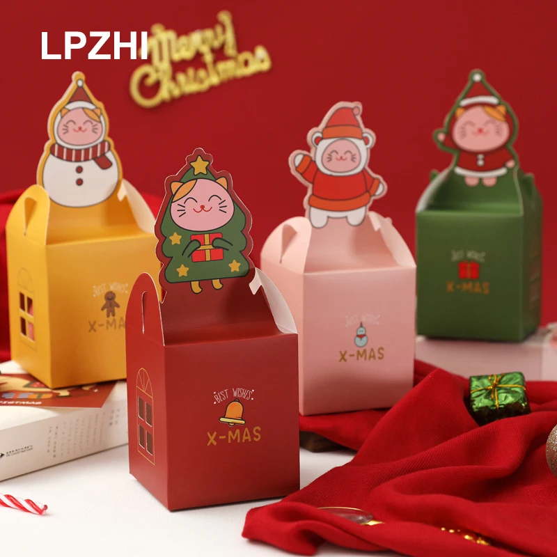 

LPZHI 20Pcs Christmas Candy Packaging Boxes Party Children Favor For Chocolate Treats And Cookies Snack Biscuit Decorations