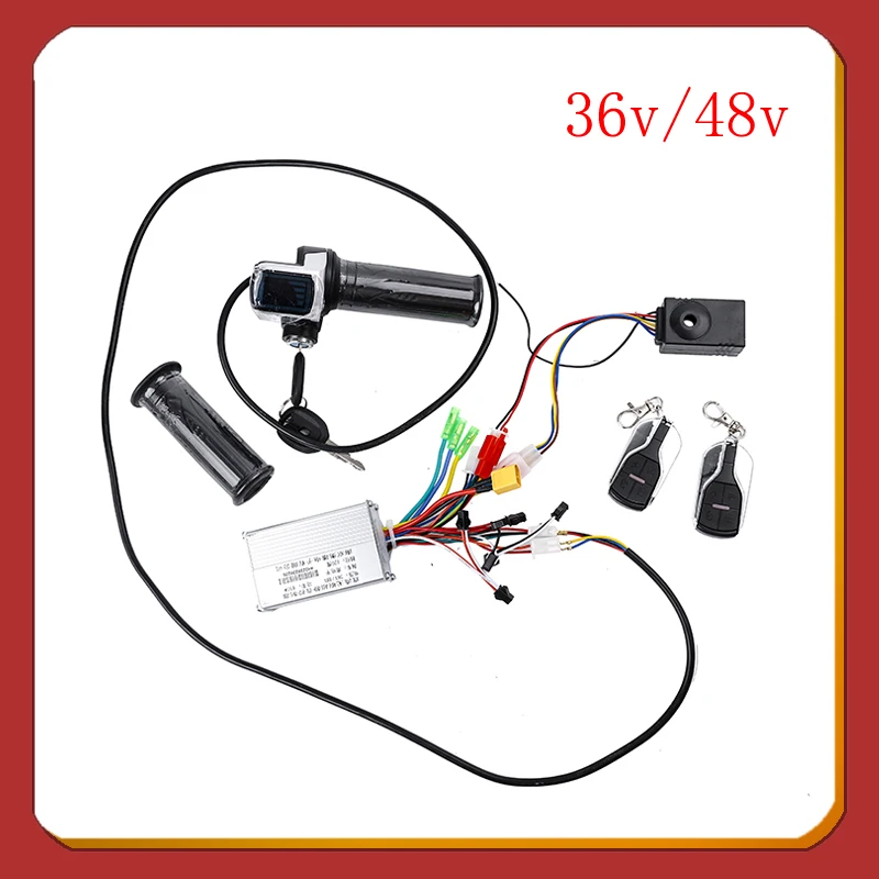 

Electric Bike/Bicycle E-bike E-scooter 36V 48V 450W Brushless Controller + Twist Thumb Throttle + Anti-theft Alarm Remote Engine