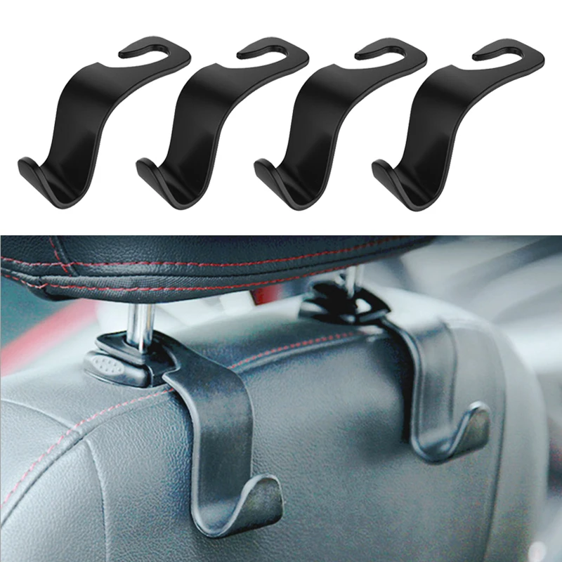 

2/4PCS Universal Car Seat Hook Rear Interior Portable Hanging Bag Holder Storage Bag Wallet Cloth Decorative Ornaments Storage