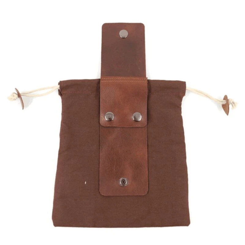 

Кожаный вощеный холщовый чехол сумка для садовых инструментов Tote Сумка для садовых инструментов в водонепроницаемом холсте черный/коричне...