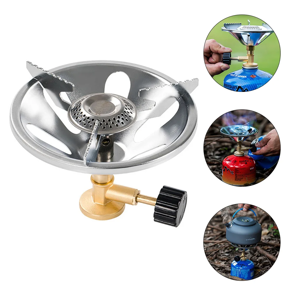 

Outdoor Bbq Burner Portable Outdoor Backpacking Stove Adapter Lightweight Hiking Stove Equip System for