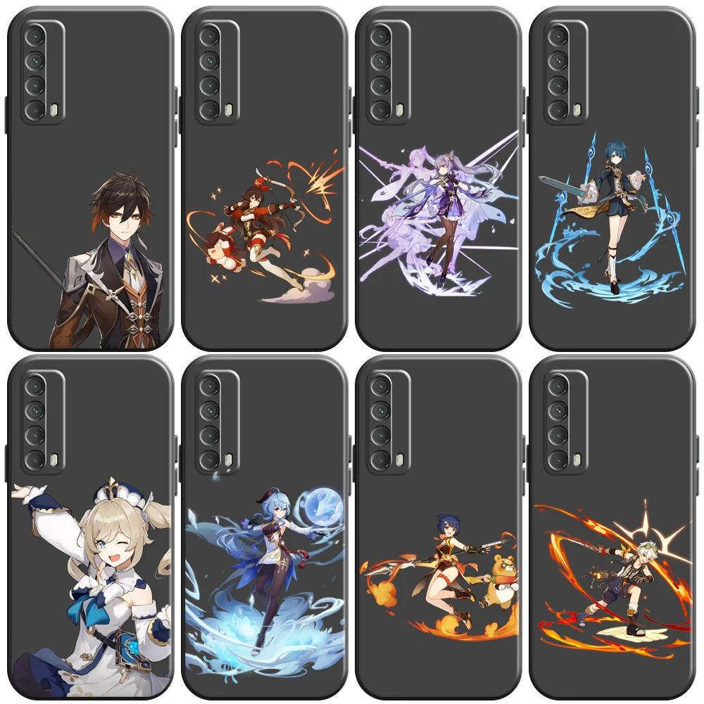 

Genshin Impact Project Game Phone Case For Huawei P Smart Z 2019 2021 P20 P20 P30 Lite Pro P40 Lite 5G Black Coque