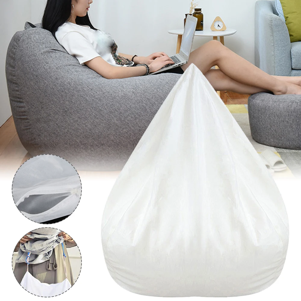 Replacement Large Removable Washable Inner Liner Cover For Bean Bag Chair Cover Lazy Sofa Inner Liner For Bean Bag