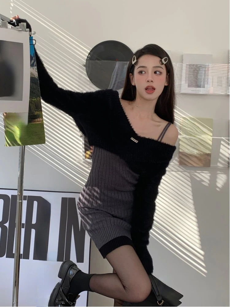 Модный комплект из двух предметов в Корейском стиле женское элегантное милое