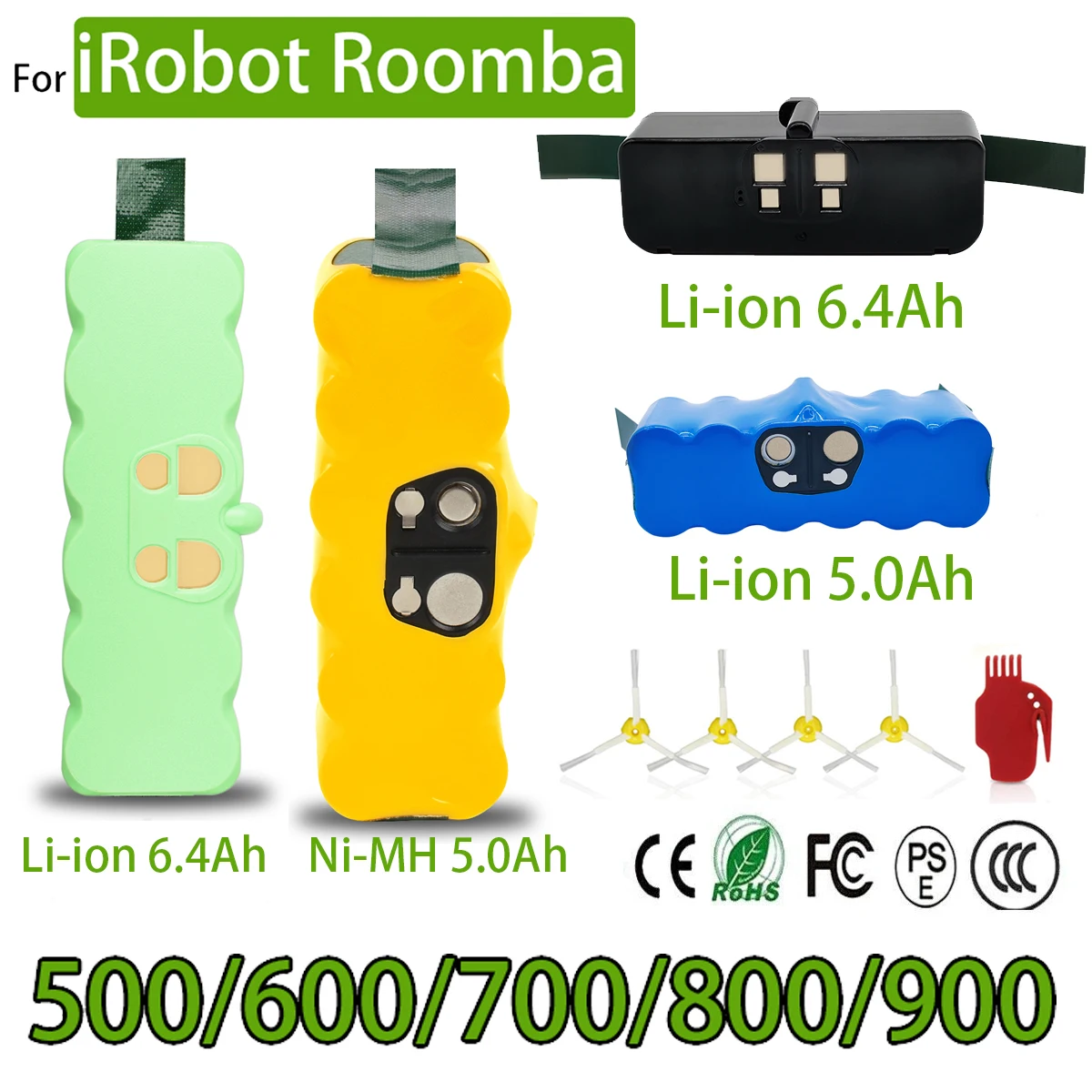 

14.4V For iRobot Roomba 500 Vacuum Cleaner Battery 900 600 700 800 785 530 560 650 630 620 650 770 780 Rechargeable Battery