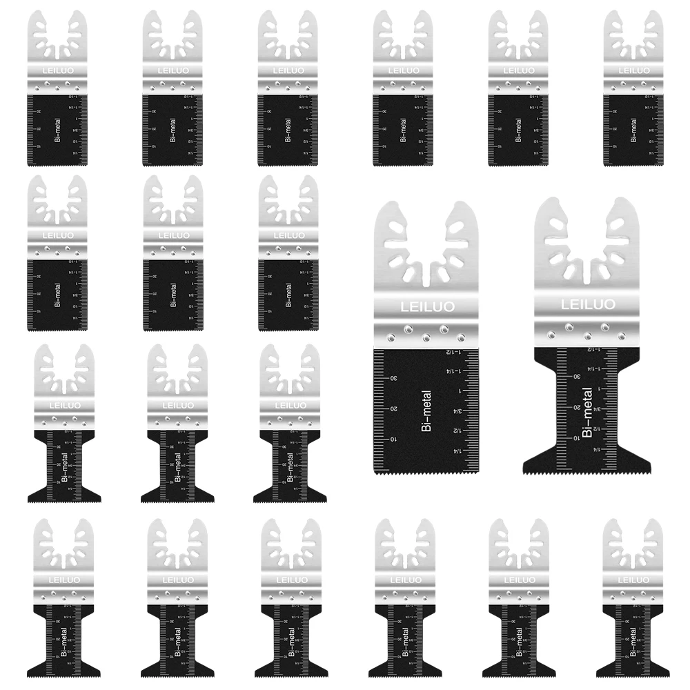 

LEILUO 20 шт. многофункциональные лезвия, металлические быстроразъемные Осциллирующие Аксессуары для инструментов, упакованные в сумку для хр...
