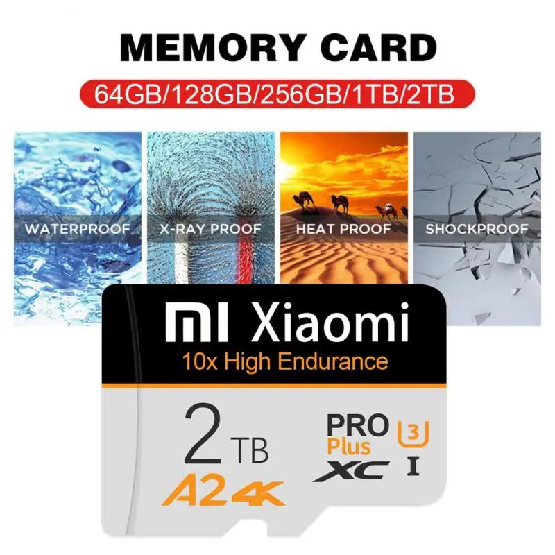 Карта памяти XIAOMI 2 ТБ высокоскоростная смарт-карта A1 класса 10 512 ГБ 128 64 Cartao De Memoria