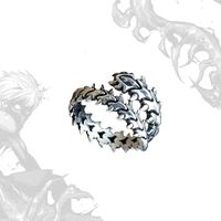 anime punk centipede ring for teen metal gothic vintage winding couple opening ring for woman party gift tokyo ghoul 2022 new
